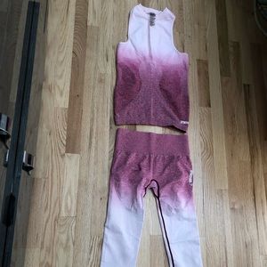 Gymshark ombré seamless vest and leggings